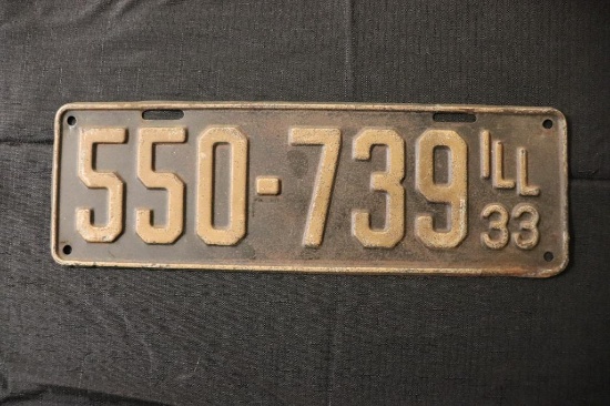 Illinois 550-739 Metal License Plate