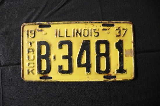 Illinois- 1937 Meal License Plate