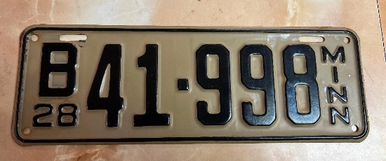 Minnesota B41-998 Metal License Plate