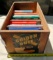 WOOD BOX OF COOK BOOKS