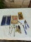 LOT OF VINTAGE STIRRING SPOONS, BUTTER KNIVES & MORE