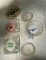 FLAT LOT OF VINTAGE GLASS ASHTRAYS