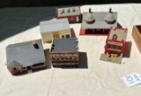 FLAT OF H.O. SCALE TRAIN BUILDINGS