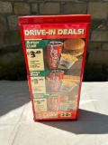 SONIC DRIVE-IN MENU SIGN COCA-COLA METAL & PLASTIC