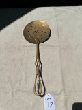 VINTAGE HEAVY BRASS LARGE STRAINER