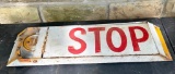 VINTAGE HEAVY SCHOOL BUS STOP SIGN ARM 27