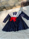 VINTAGE SIZE 3 JO LENE GIRLS RED, WHITE & BLUE DRESS