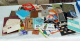 FLAT LOT OF VINTAGE PAPERWORK INCLUDING COOKBOOKS, LETTERS & MORE