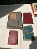 LOT OF 4 OLD CHARLES DICKENS BOOKS INCLUDING DICKENS ALBUM, RARE PRINT COLLECTION, HARD TIMES & MORE