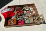 FLAT LOT OF COSTUME JEWELRY AND MORE