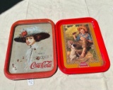 LOT OF 2 COCA COLA TRAYS