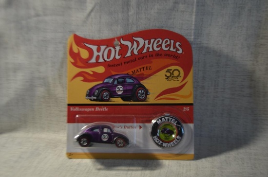 Hot Wheels Volkswagen Beetle and Matching Button