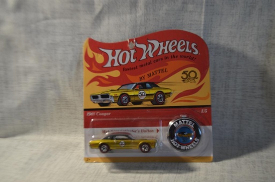 Hot Wheels 1968 Cougar and Matching Button