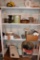 Contents of Shelf including Tupperware, Glass Jars etc.
