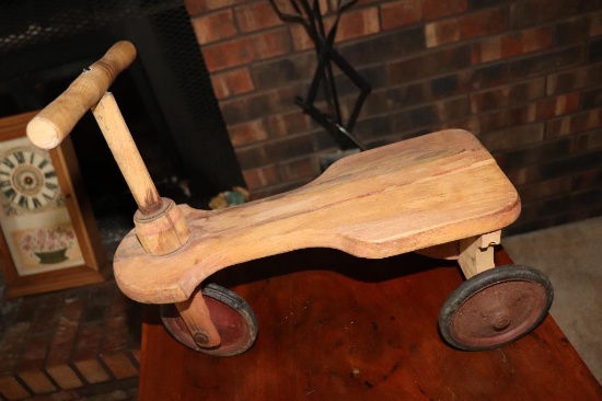 Antique Wood Childs Scooter