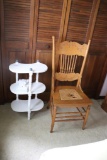 White Stand and 2 Chairs