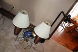 Misc. lot of lamps and vacuum