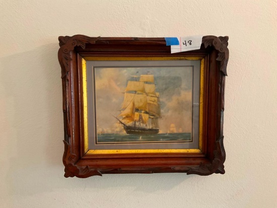 Nautical picture w/frame