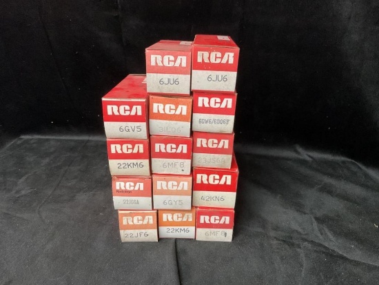 VINTAGE LOT OF RCA RADIO TUBES VARIOUS NUMBERS