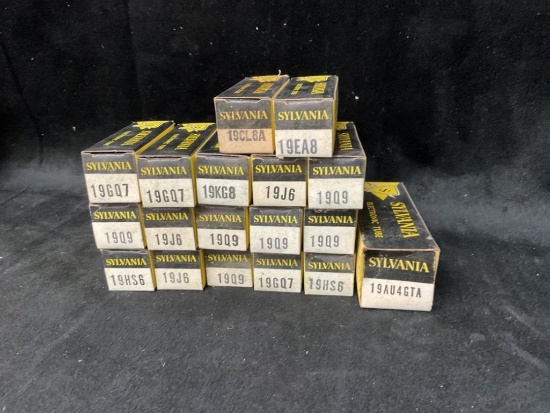 LOT OF VINTAGE SYLVANIA RADIO TUBES VARIOUS NUMBERS