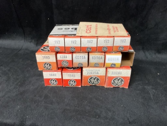 LOT OF VINTAGE GE RADIO TUBES VARIOUS NUMBERS