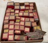 FLAT OF VINTAGE NEW OLD STOCK PHILCO RADIO PARTS IN ORIGINAL BOXES INCLUDING KNOBS, DIAL KITS & MORE