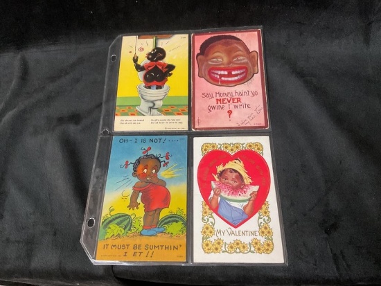 VINTAGE LOT OF BLACK AMERICANA POSTCARDS