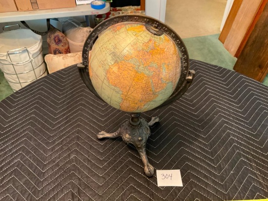 15.5 in tall Globe on cast iron stand