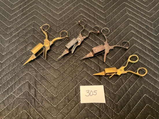 (4) Vintage Candle Snuffers