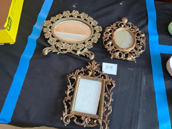 Vintage Brass antique mirrors