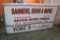 36 inch tall by 6ft long Outdoor Store Sign In Metal Single Sided
