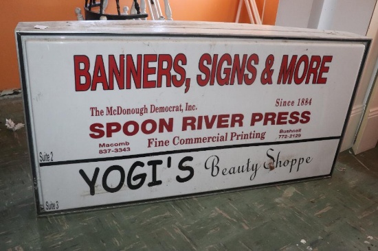 36 inch tall by 6ft long Outdoor Store Sign In Metal Single Sided