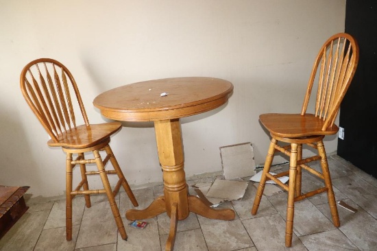 Solid Wood Table With 2 Chairs