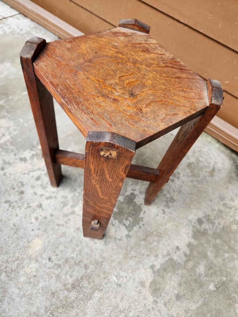 Mission Oak Plant Stand Proxibid