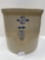 3 GAL WHITE HALL CROCK WITH EXTRA FLOWER MARK-NO SHIPPING