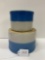 PAIR OF BLUE AND WHITE BUTTER CROCKS-NO SHIPPING
