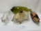 4 PIGS-2 GLASS & 2 STONEWARE-NO SHIPPING