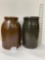 PAIR OF BROWN JARS-NO SHIPPING
