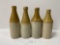 4 STONEWARE BOTTLES-NO SHIPPING