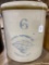 6 GAL LOWELL POTTERY-TONICA, ILL CROCK-NO SHIPPING