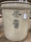 8 GAL WHITE HALL CROCK WITH LID-NO SHIPPING