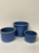 3 BLUE BUTTER CROCKS-NO SHIPPING