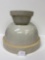 PAIR OF CLAY CITY STONEWARE BOWLS-6 AND 12 INCH-NO SHIPPING
