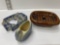 2 SOAP DISHES & 1 SWAN TOOTHPICK HOLDER-NO SHIPPING
