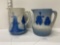 PAIR OF BLUE AND WHITE DUTCH SCENCE PITCHERS-NO SHIPPING