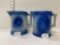 3 BLUE AND WHITE PITCHERS-NO SHIPPING