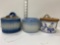 3 SALT CROCKS-NO SHIPPING