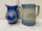 PAIR OF PITCHERS-ONE WESTERN MARKED THE DUSTER MERC CO. DUNCAN, NEB-NO SHIPPING