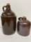 PAIR OF BROWN STONEWARE JUGS-NO SHIPPING
