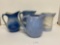 4-BLUE AND WHITE PITCHERS-NO SHIPPING